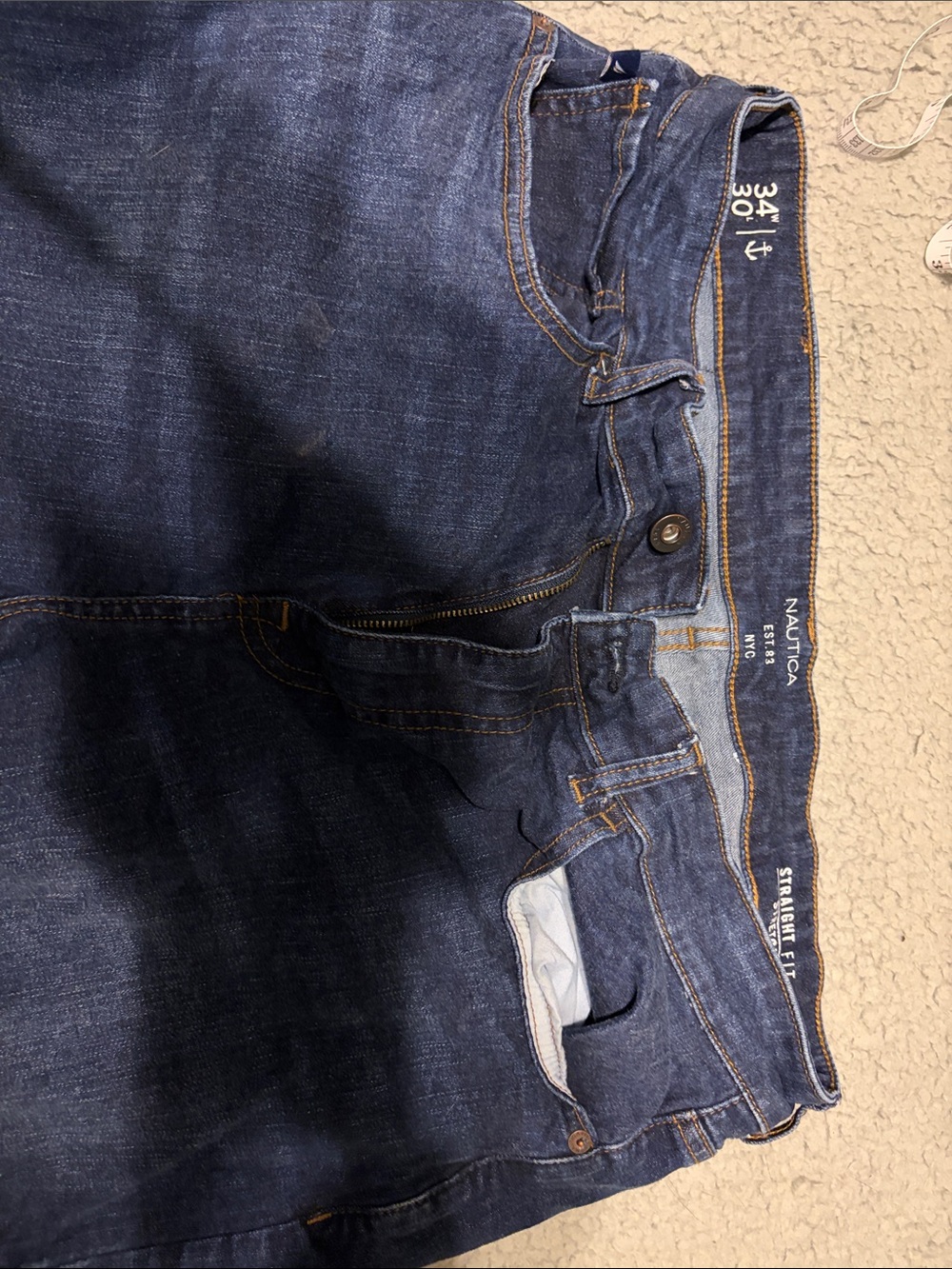 Nautica Men’s Indigo Straight-Leg Jeans 34x30
